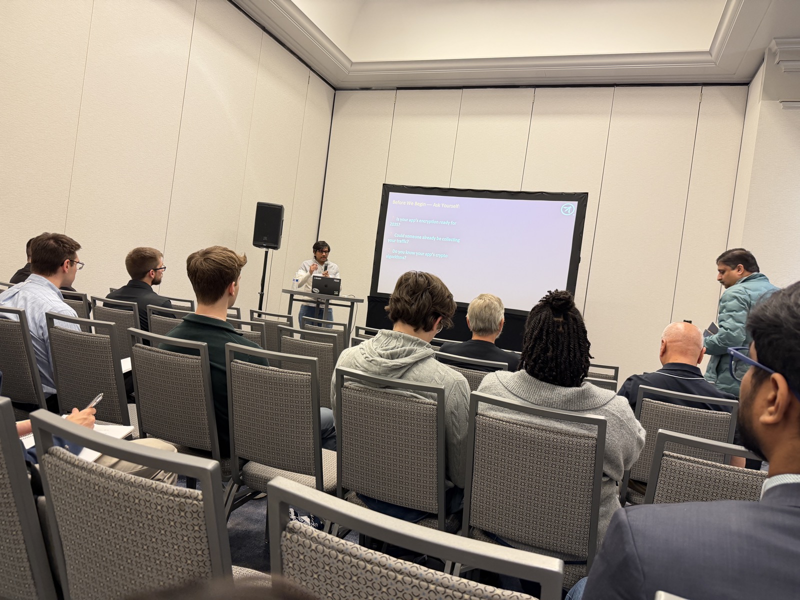 Engaging the room on whether their applications are ready for the post-quantum era