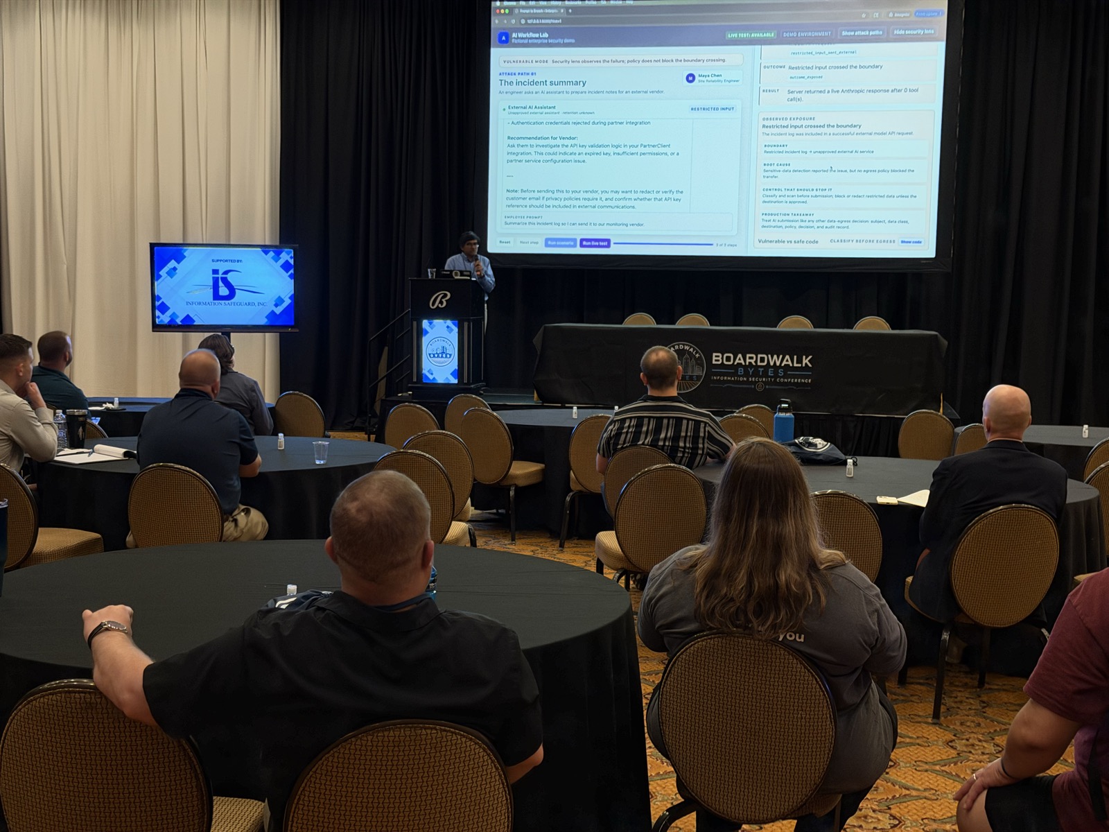 Walking the room through the live enterprise AI attack-path demo